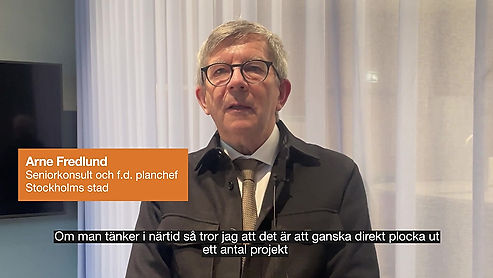 Arne Fredlund, seniorkonsult, f d planchef Stockholms stad